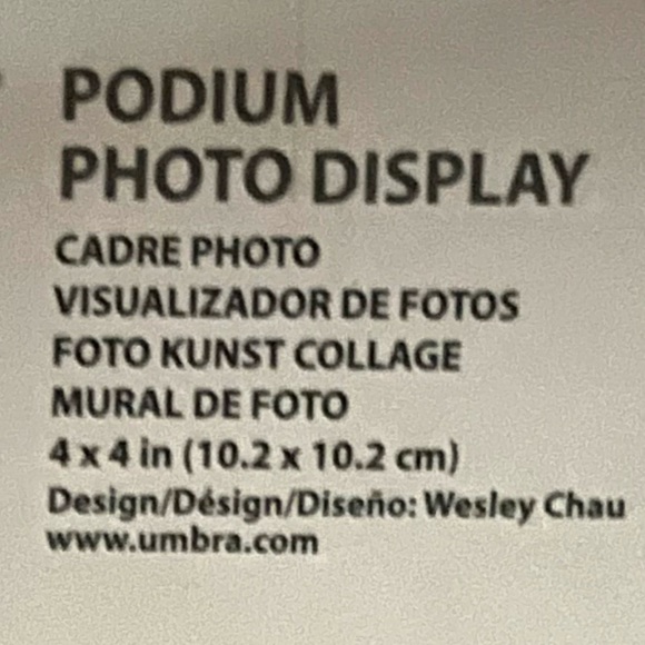 UMBRA “podium” decorative tabletop frame with storage - concrete & copper - NIB - Picture 7 of 16